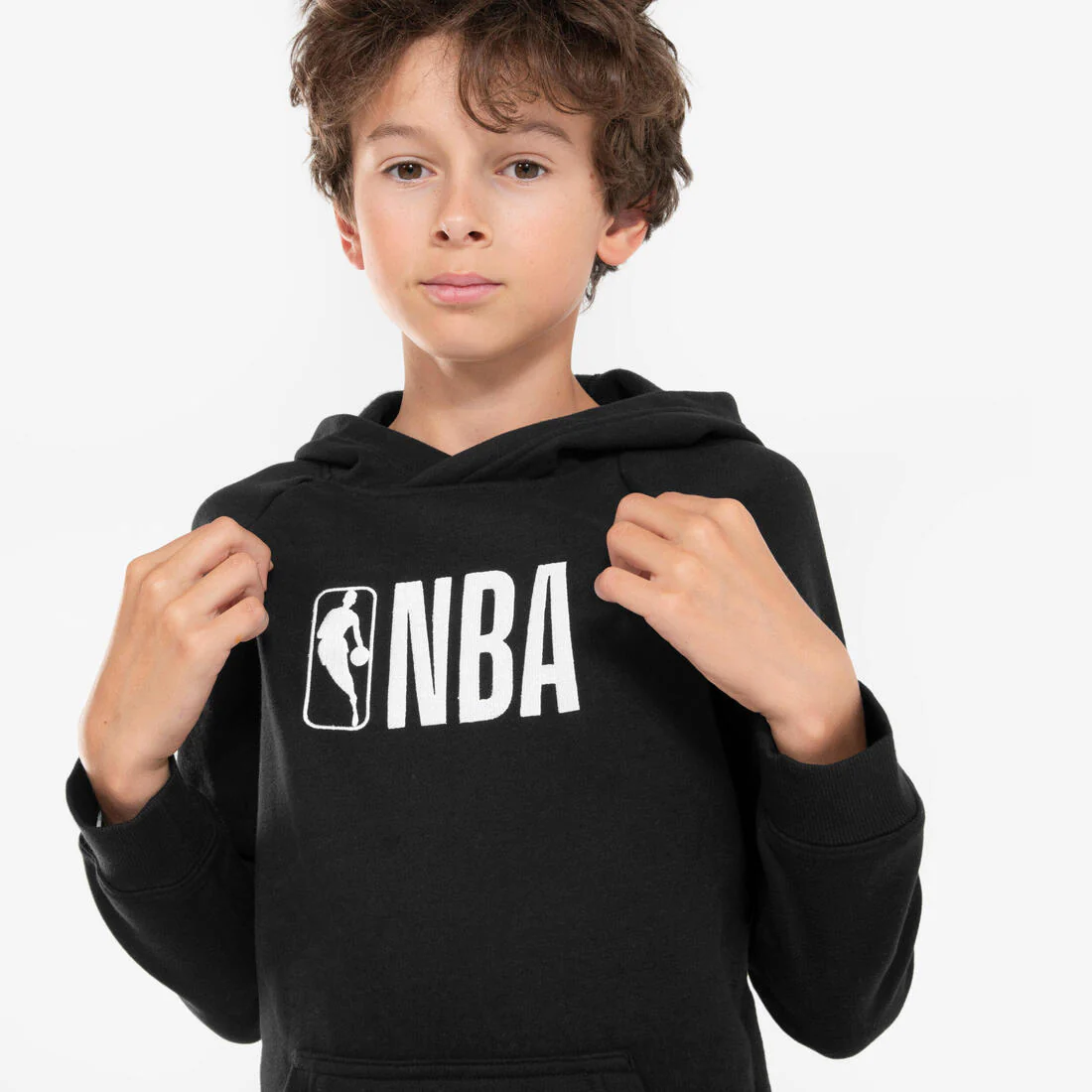 Sudadera de básquetbol con capucha negra para niños NBA 900 - Image 5