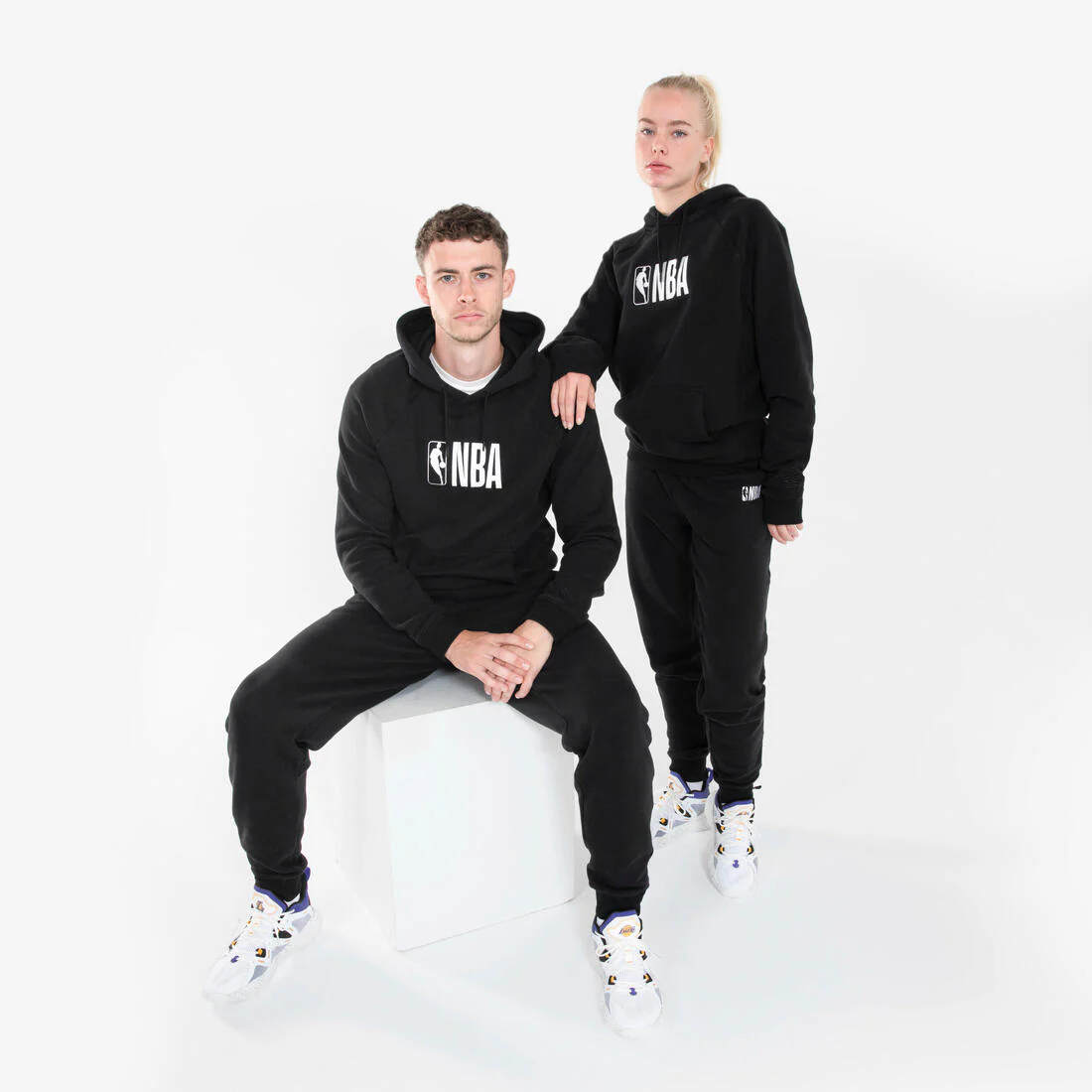Sudadera de básquetbol con capucha negra unisex NBA 900 AD - Image 2