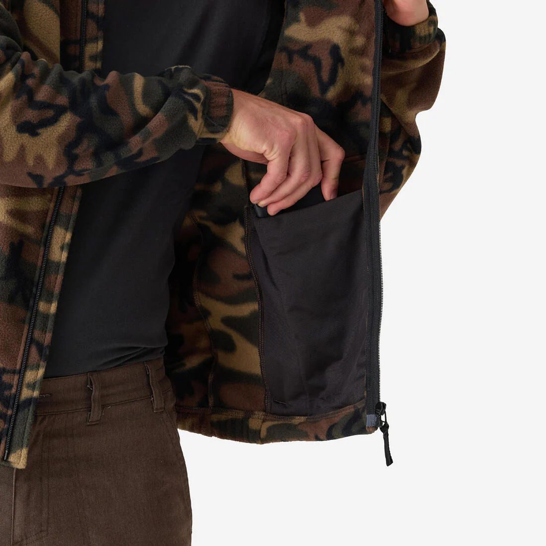 Sudadera de Caza de Tejido Polar Solognac 500 Adulto Reciclado - Image 23