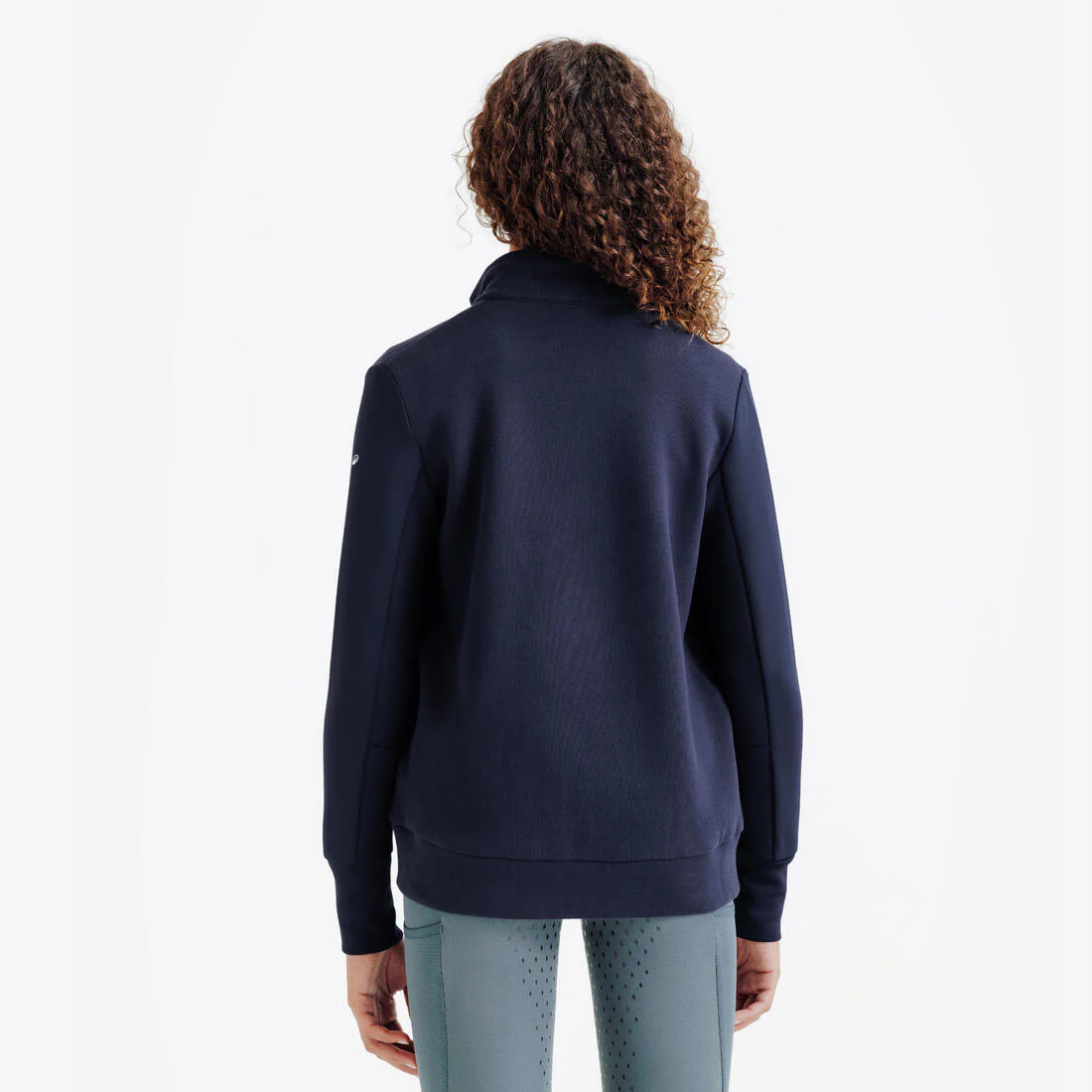 Sudadera de equitación con cierre azul marino para niños 500 - Image 5