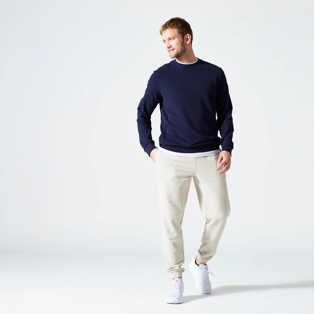 Sudadera de fitness azul oscuro para hombre 100 - Image 3