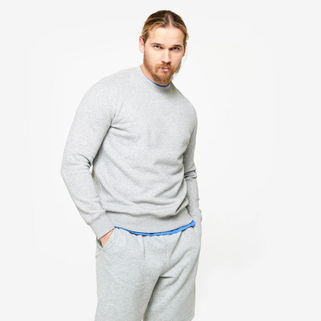 Sudadera de fitness cálida de muletón negra para hombre - Image 3