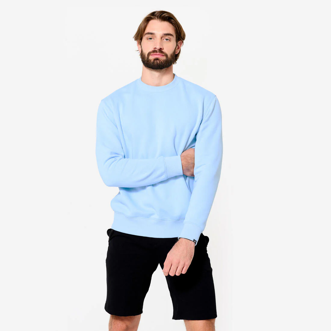 Sudadera de fitness cálida de muletón negra para hombre - Image 4