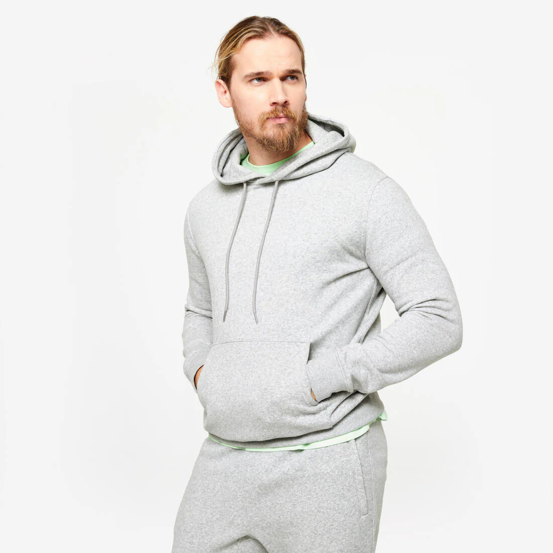 Sudadera de fitness cálida de muletón para hombre