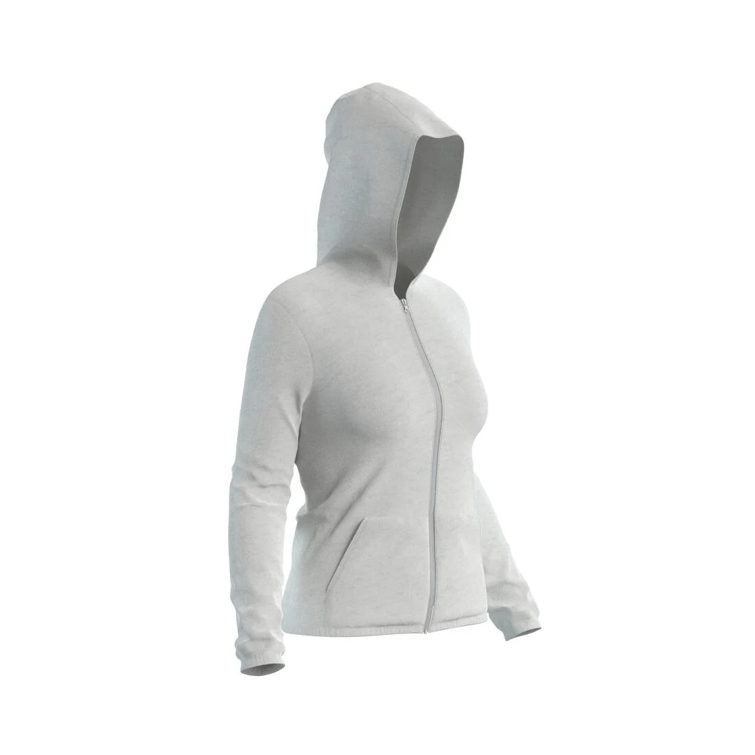 Sudadera de fitness con cierre negra para mujer 100 - Image 20