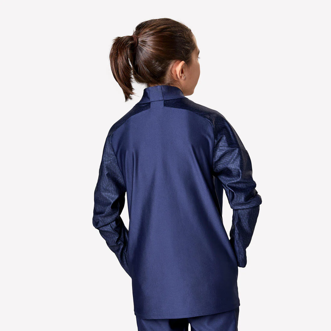 Sudadera de futbol con 1/2 cierre azul marino y rojo para niños Viralto Jr - Image 11