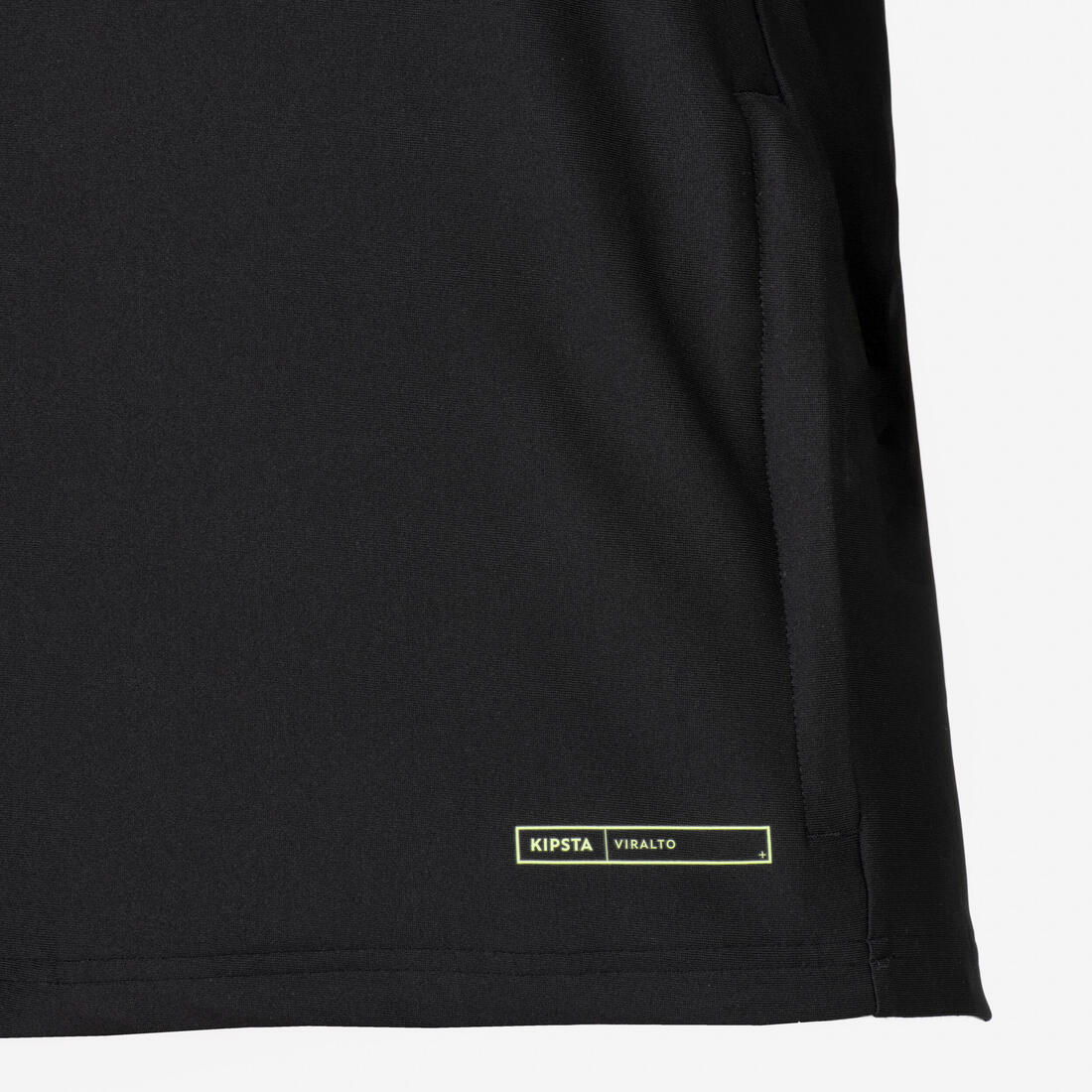Sudadera de futbol con medio cierre negra y amarilla para adulto Viralto Wave - Image 10
