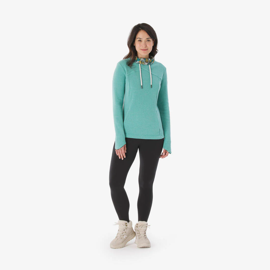 Sudadera de senderismo beige para mujer NH100 - Image 4