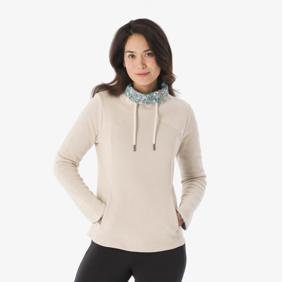 Sudadera de senderismo beige para mujer NH100 - Image 7