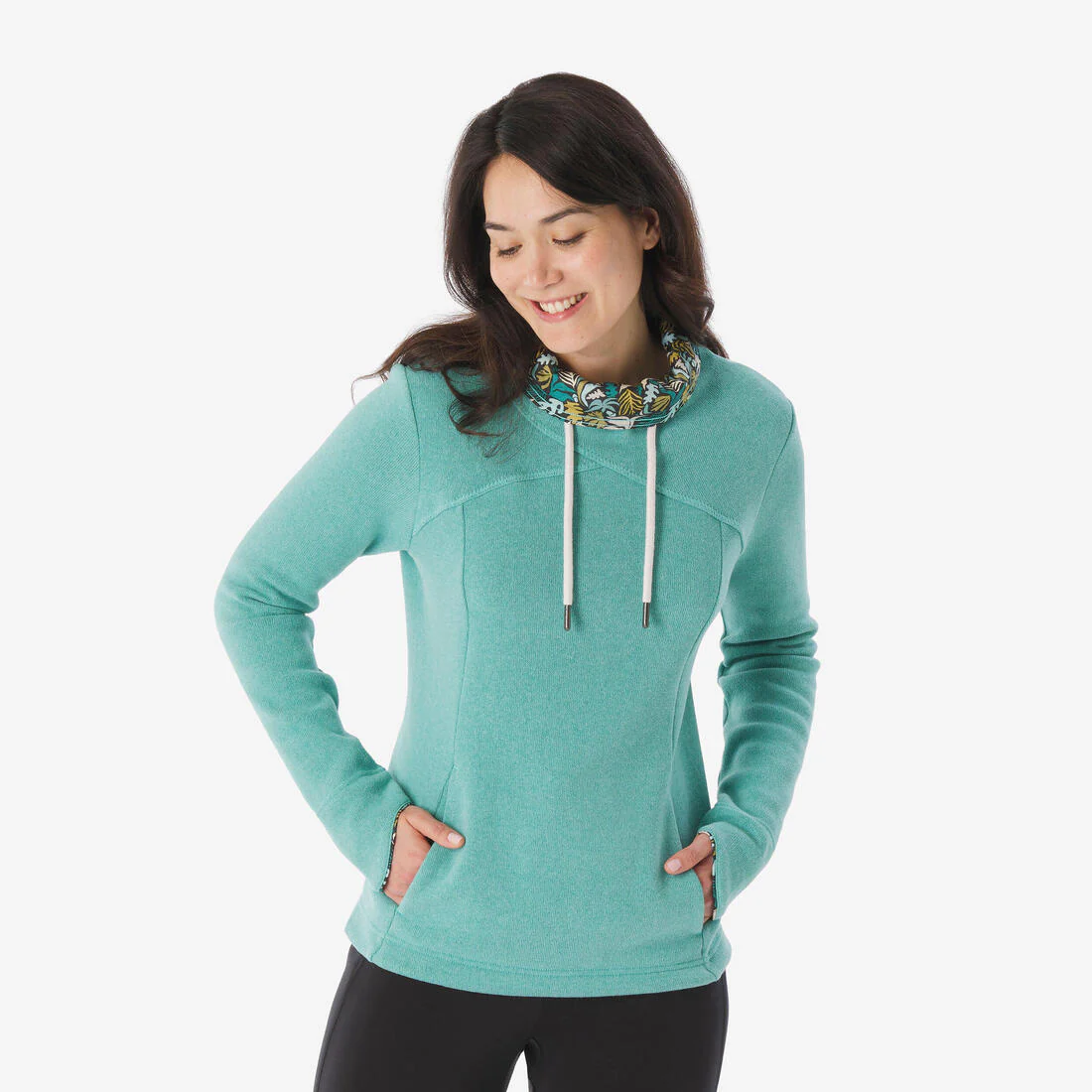 Sudadera de senderismo beige para mujer NH100 - Image 8