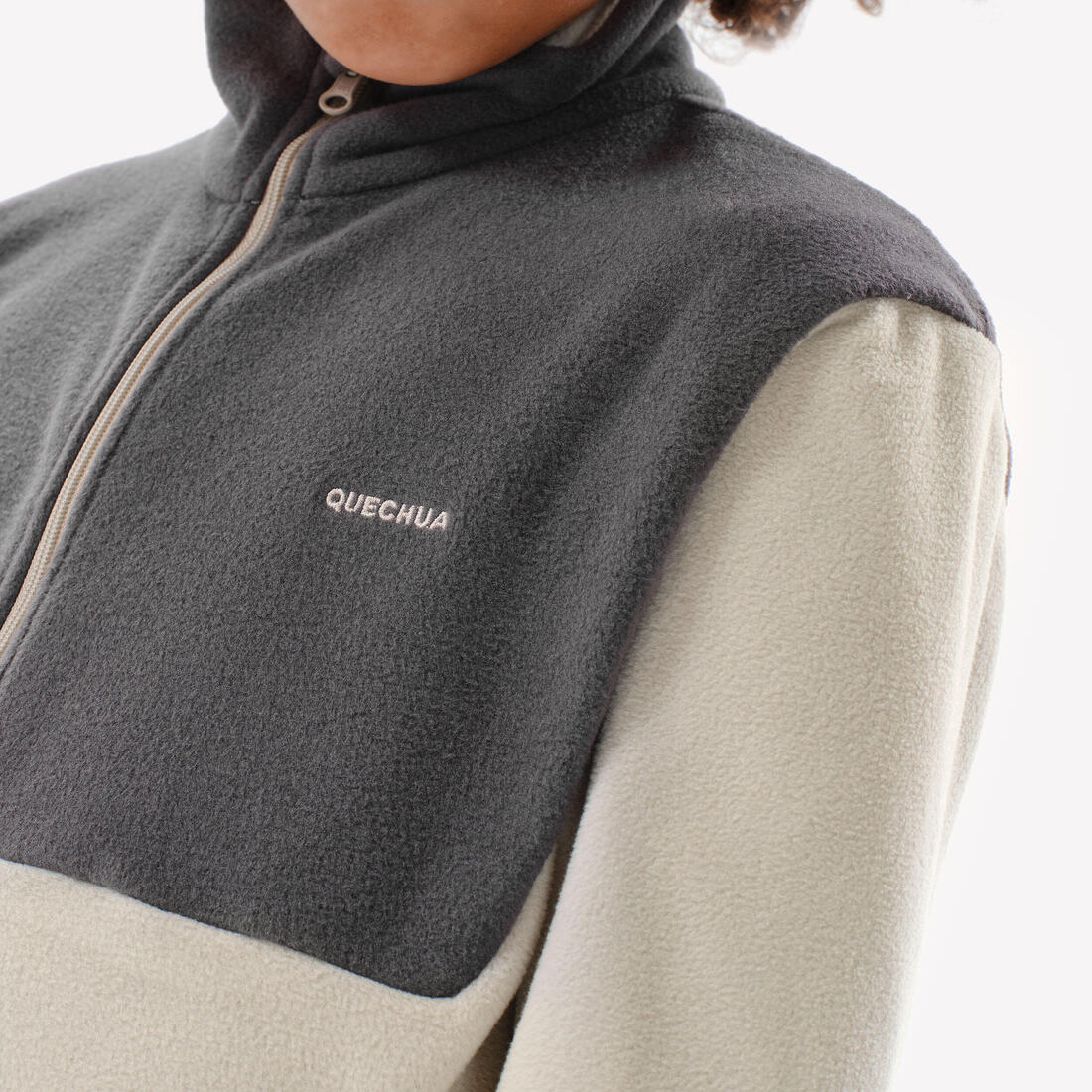 Sudadera de senderismo de forro polar con medio cierre para niños MH500 - Image 5