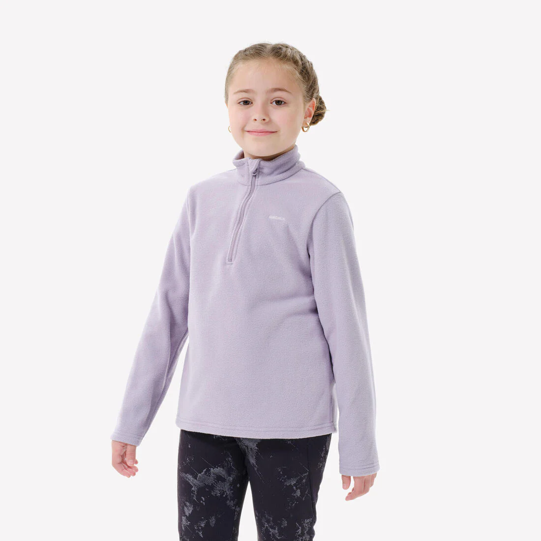 Sudadera de senderismo de forro polar roja para niños de 7 a 15 años MH100
