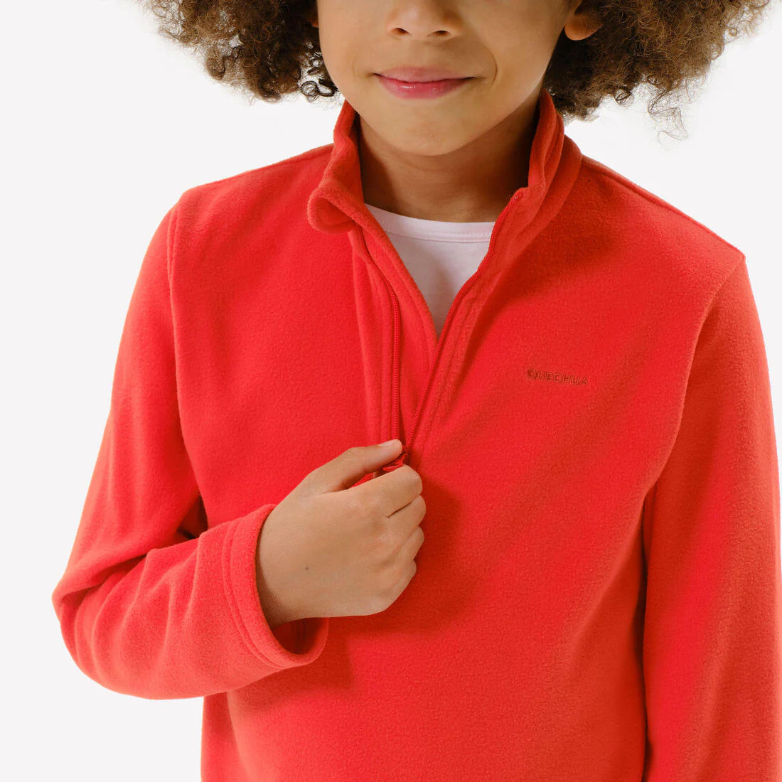 Sudadera de senderismo de forro polar roja para niños de 7 a 15 años MH100 - Image 10