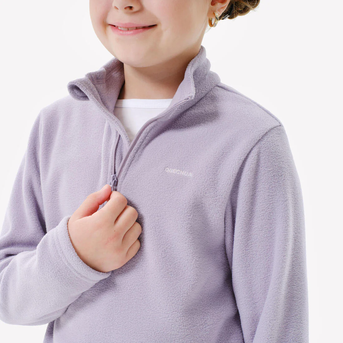 Sudadera de senderismo de forro polar roja para niños de 7 a 15 años MH100 - Image 11
