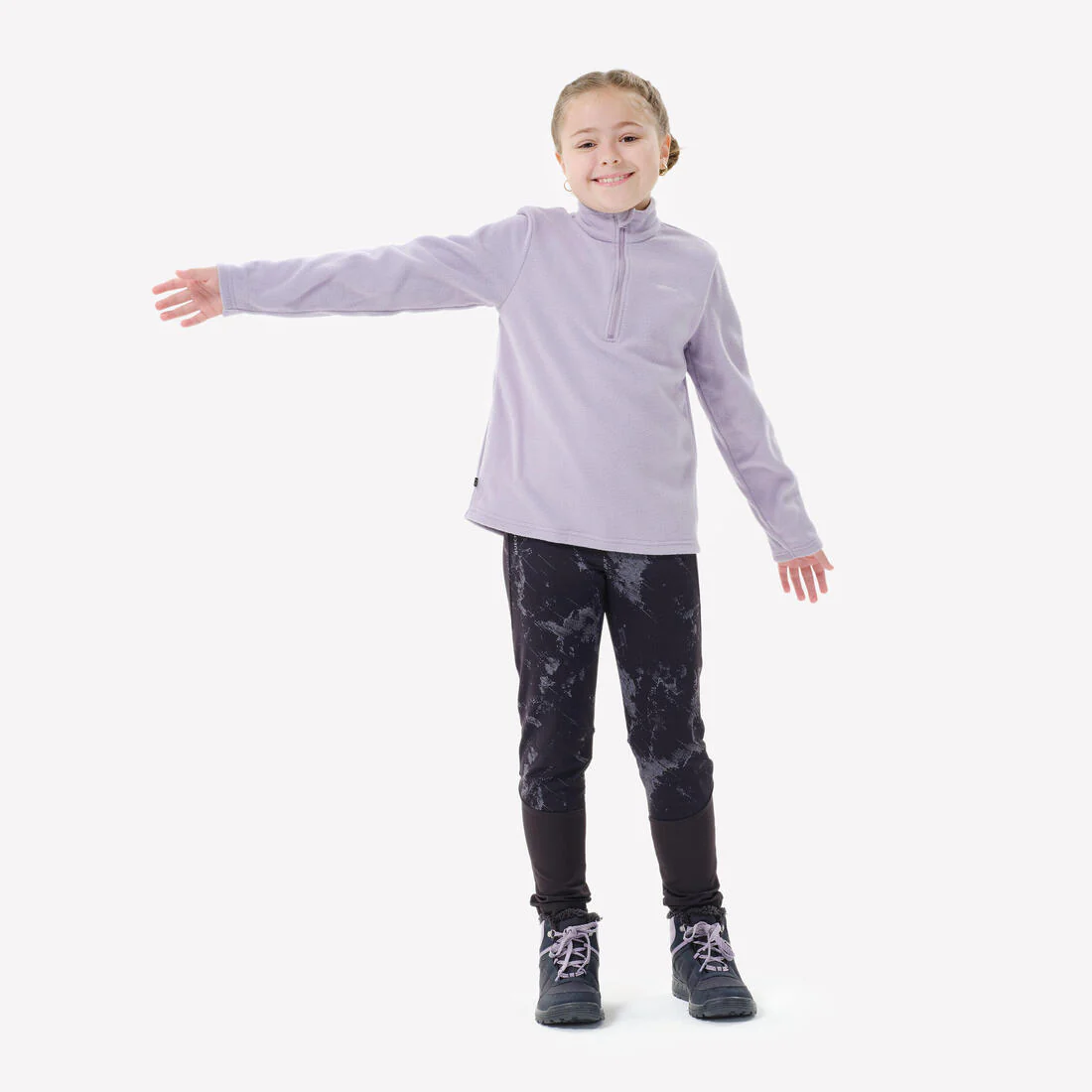 Sudadera de senderismo de forro polar roja para niños de 7 a 15 años MH100 - Image 18