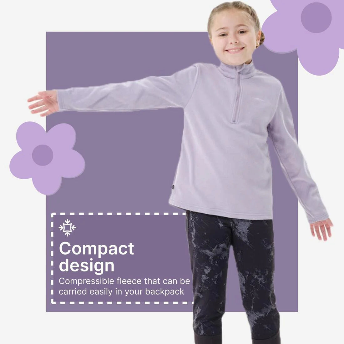 Sudadera de senderismo de forro polar roja para niños de 7 a 15 años MH100 - Image 19
