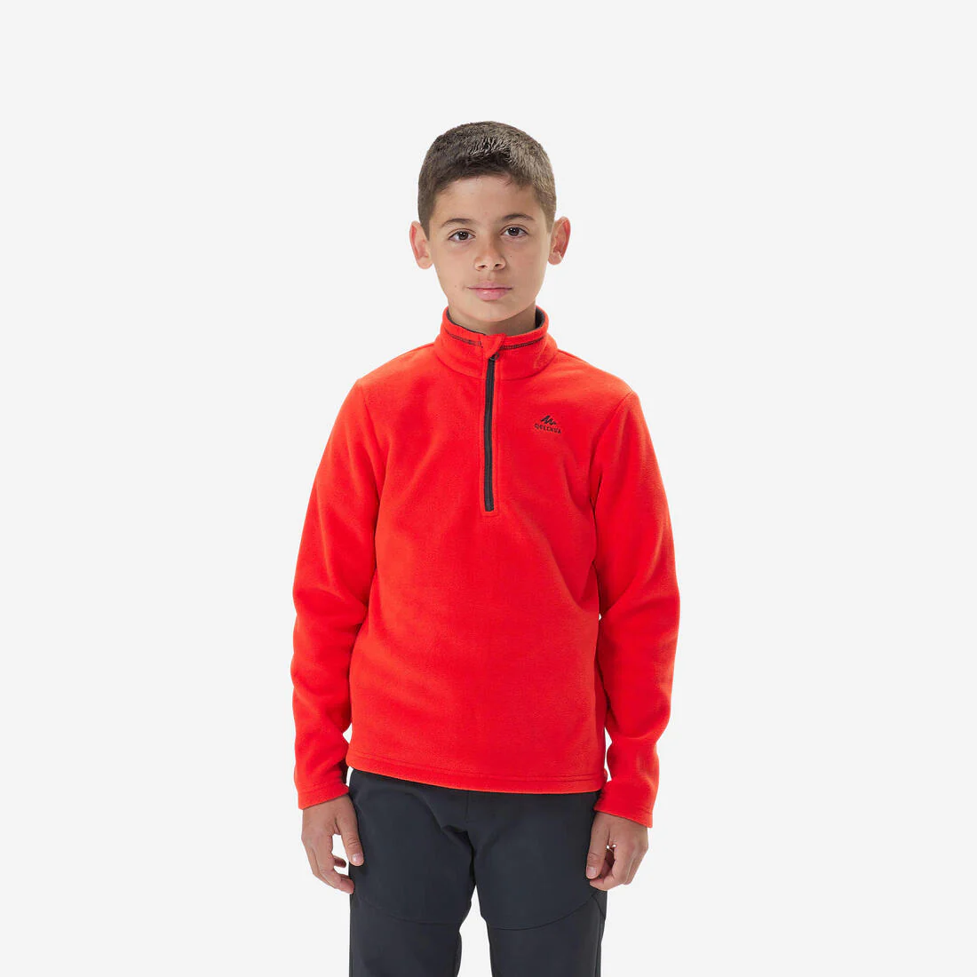 Sudadera de senderismo de forro polar roja para niños de 7 a 15 años MH100 - Image 20