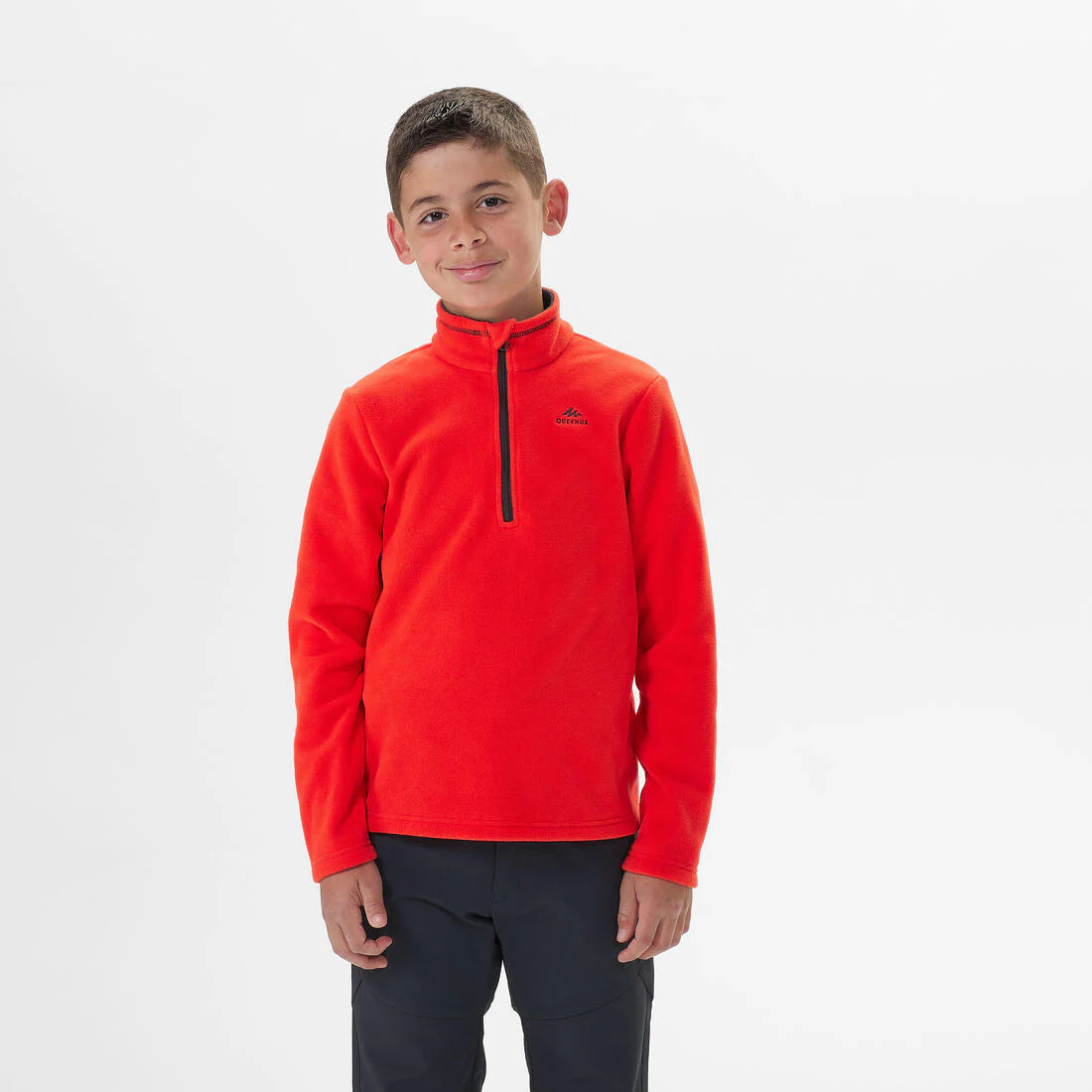 Sudadera de senderismo de forro polar roja para niños de 7 a 15 años MH100 - Image 26