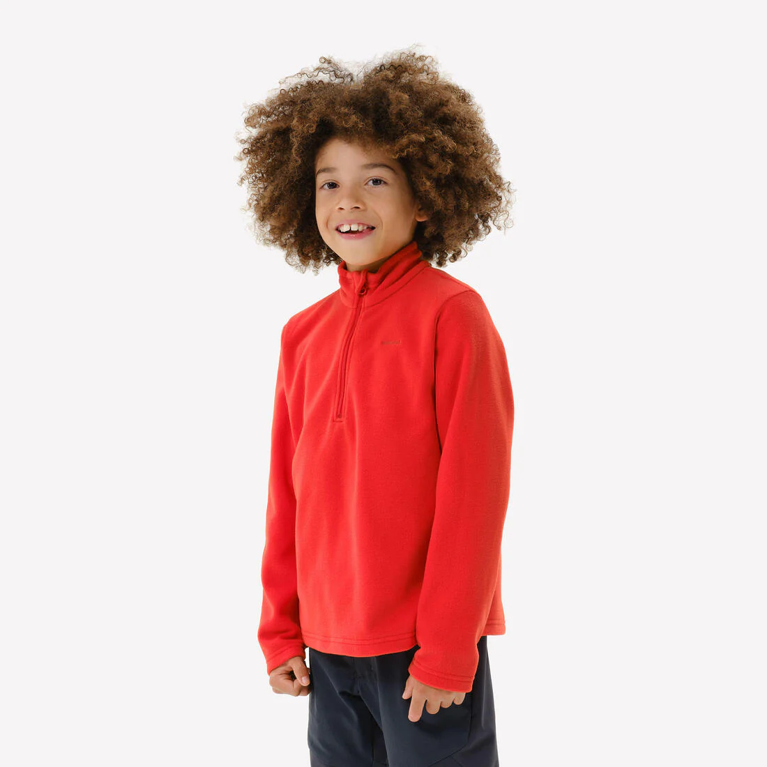 Sudadera de senderismo de forro polar roja para niños de 7 a 15 años MH100 - Image 3