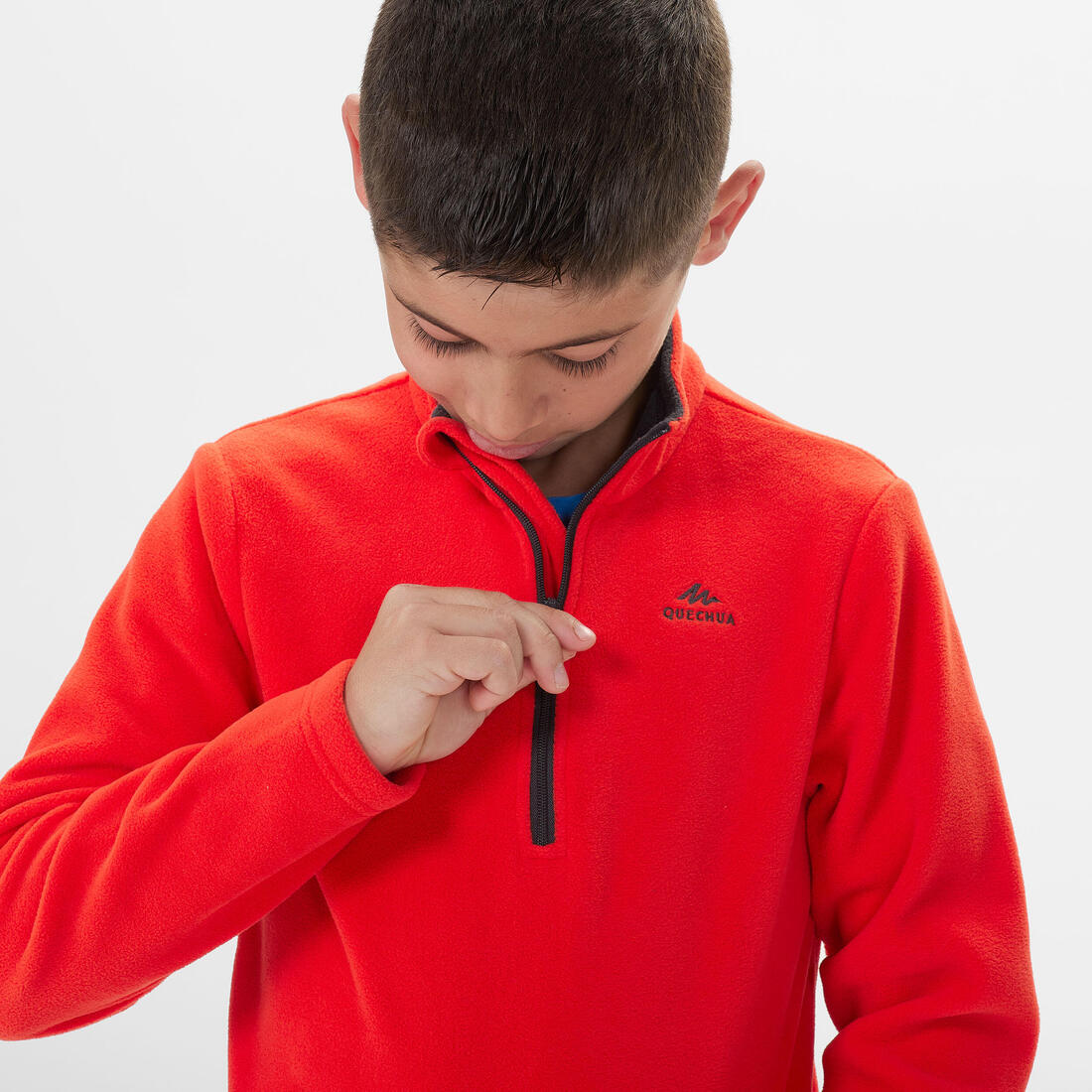 Sudadera de senderismo de forro polar roja para niños de 7 a 15 años MH100 - Image 31