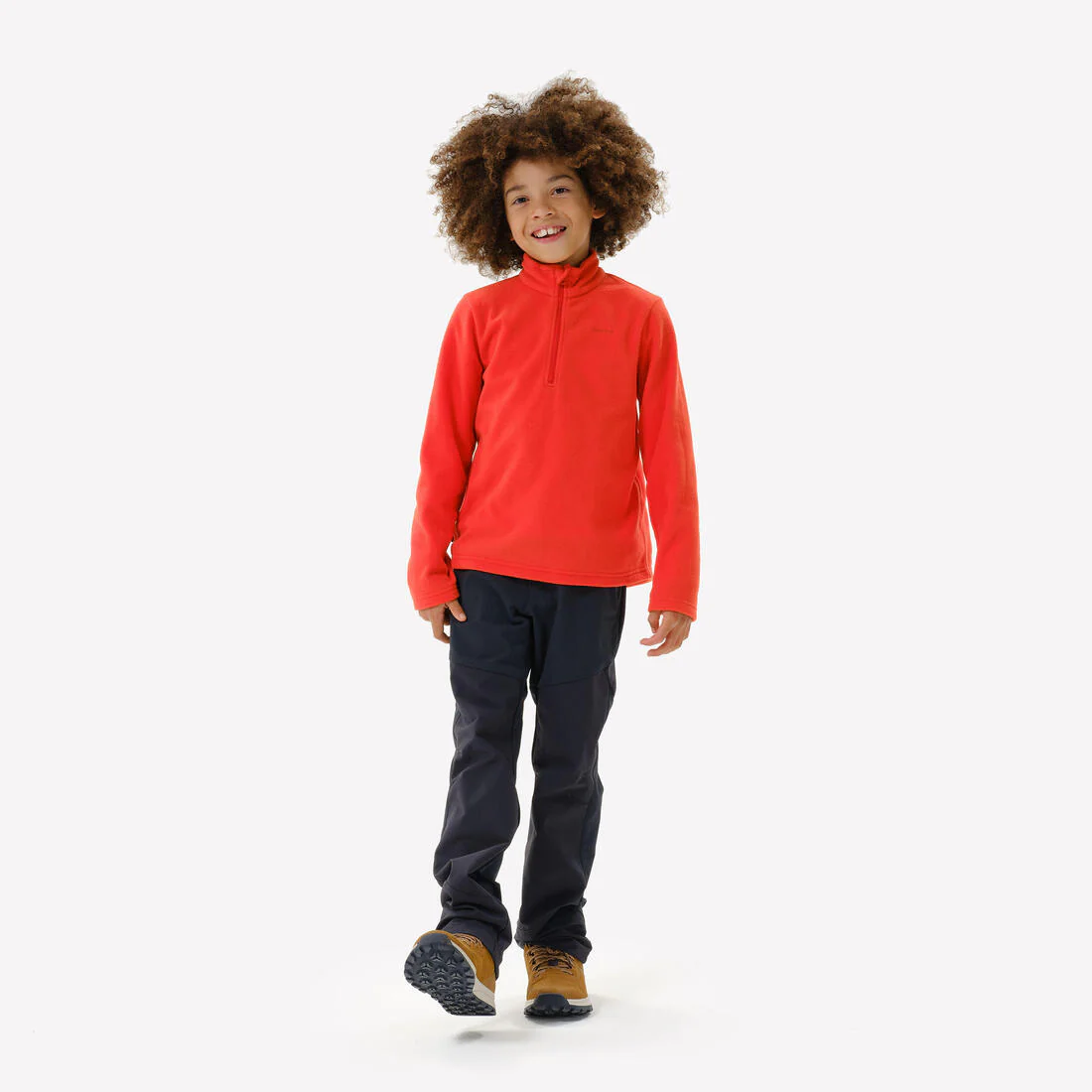 Sudadera de senderismo de forro polar roja para niños de 7 a 15 años MH100 - Image 4