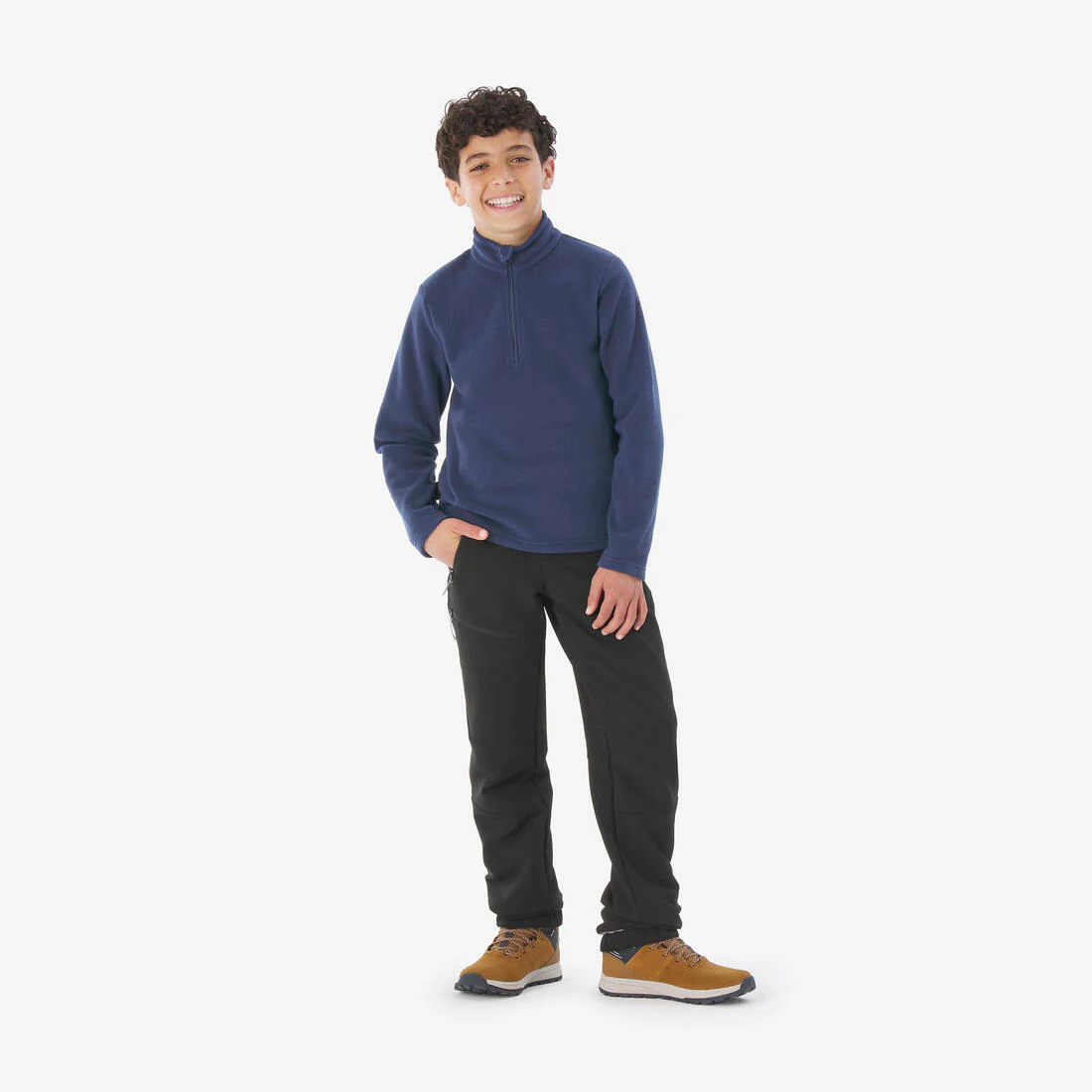 Sudadera de senderismo de forro polar roja para niños de 7 a 15 años MH100 - Image 6