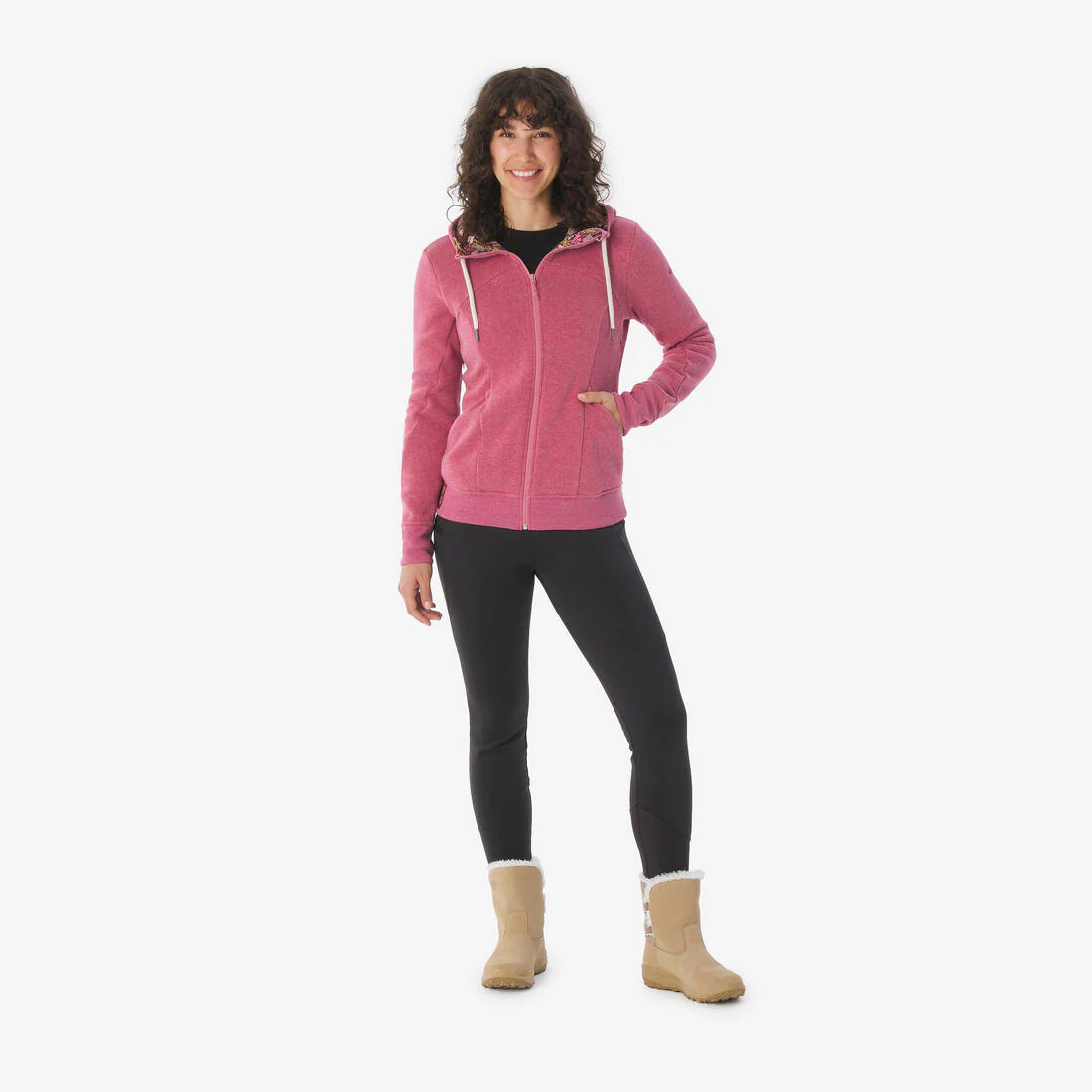 Sudadera de senderismo transpirable para mujer NH500 - Image 3