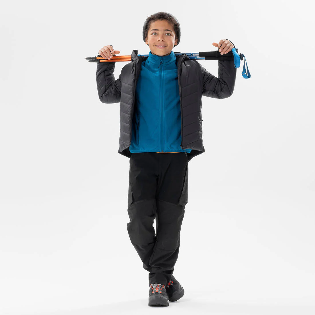 Sudadera de tejido polar de senderismo azul para niños de 7-15 años MH150 - Image 2