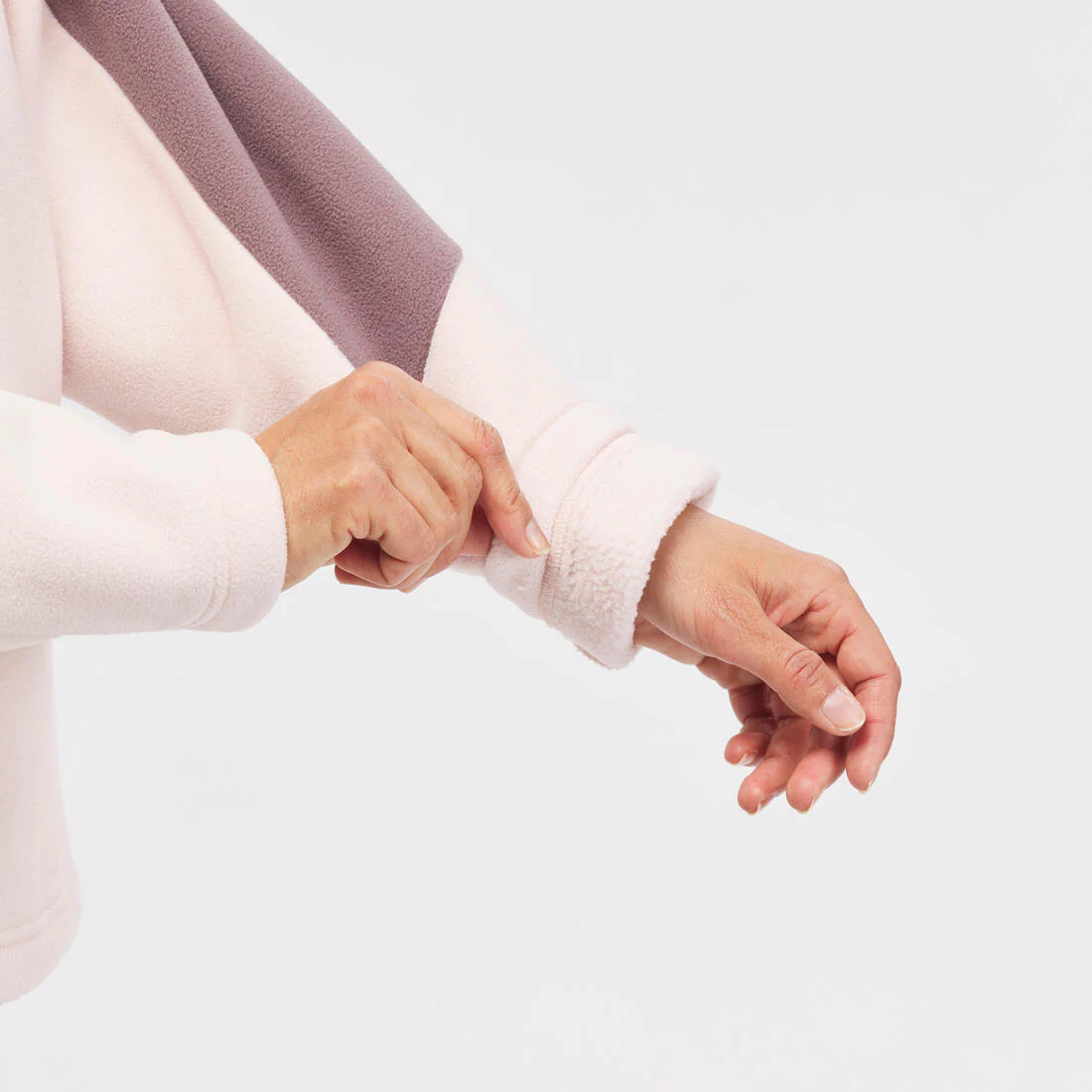 Sudadera de tejido polar de senderismo cálida para mujer SH100