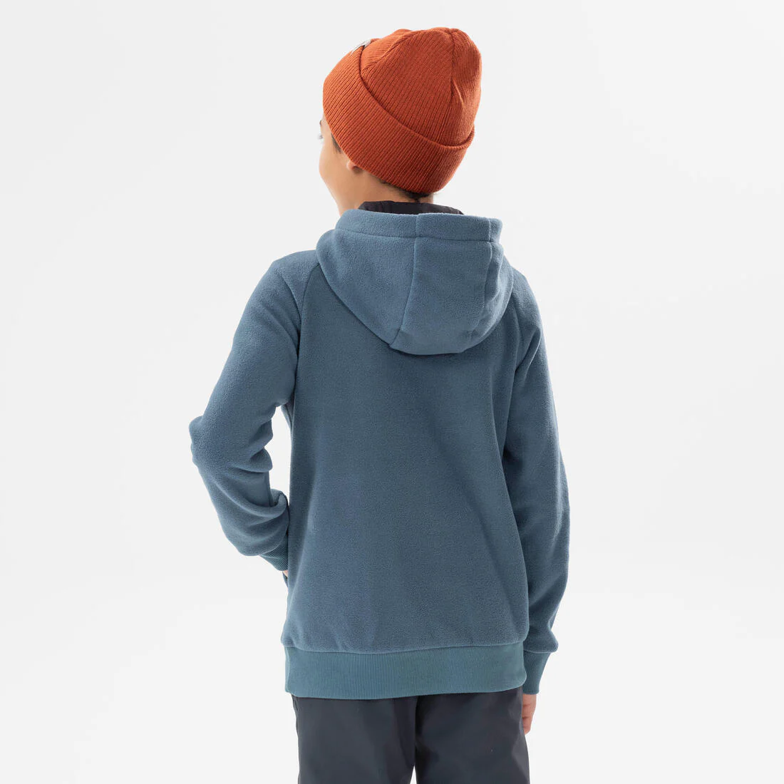 Sudadera de tejido polar de senderismo gris oscuro para niños de 7-15 años TW G - Image 4