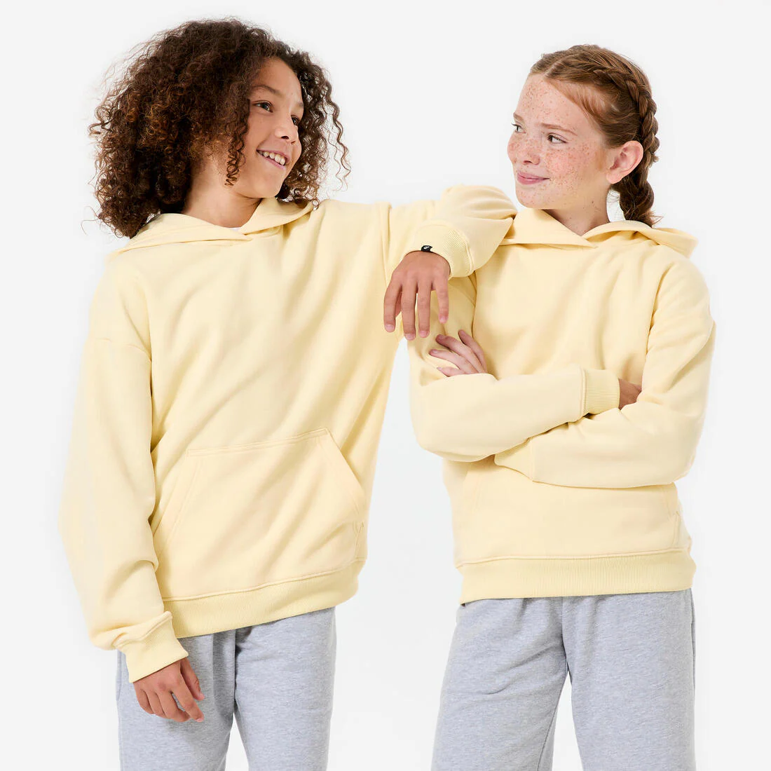 Sudadera Niños Amarillo Capucha Holgada