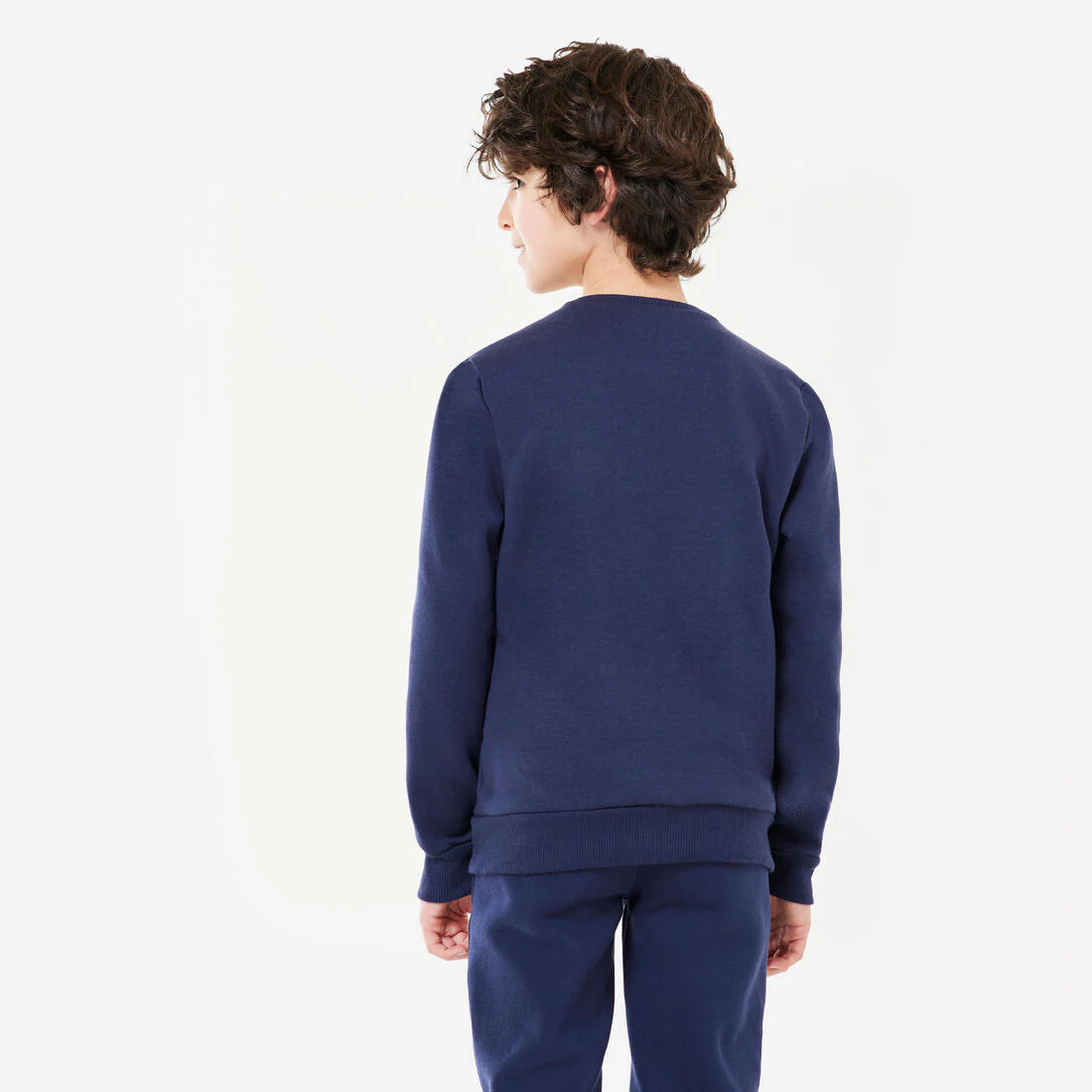 Sudadera Niños Unisex Azul Marino Cuello Redondo Cálida - Image 4