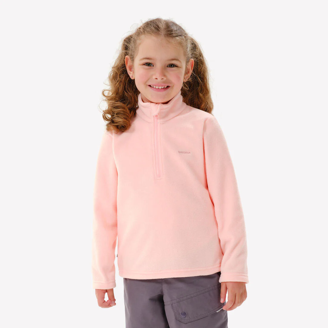 Sudadera polar de senderismo - MH100 Rosa - Niños 2-6 años
