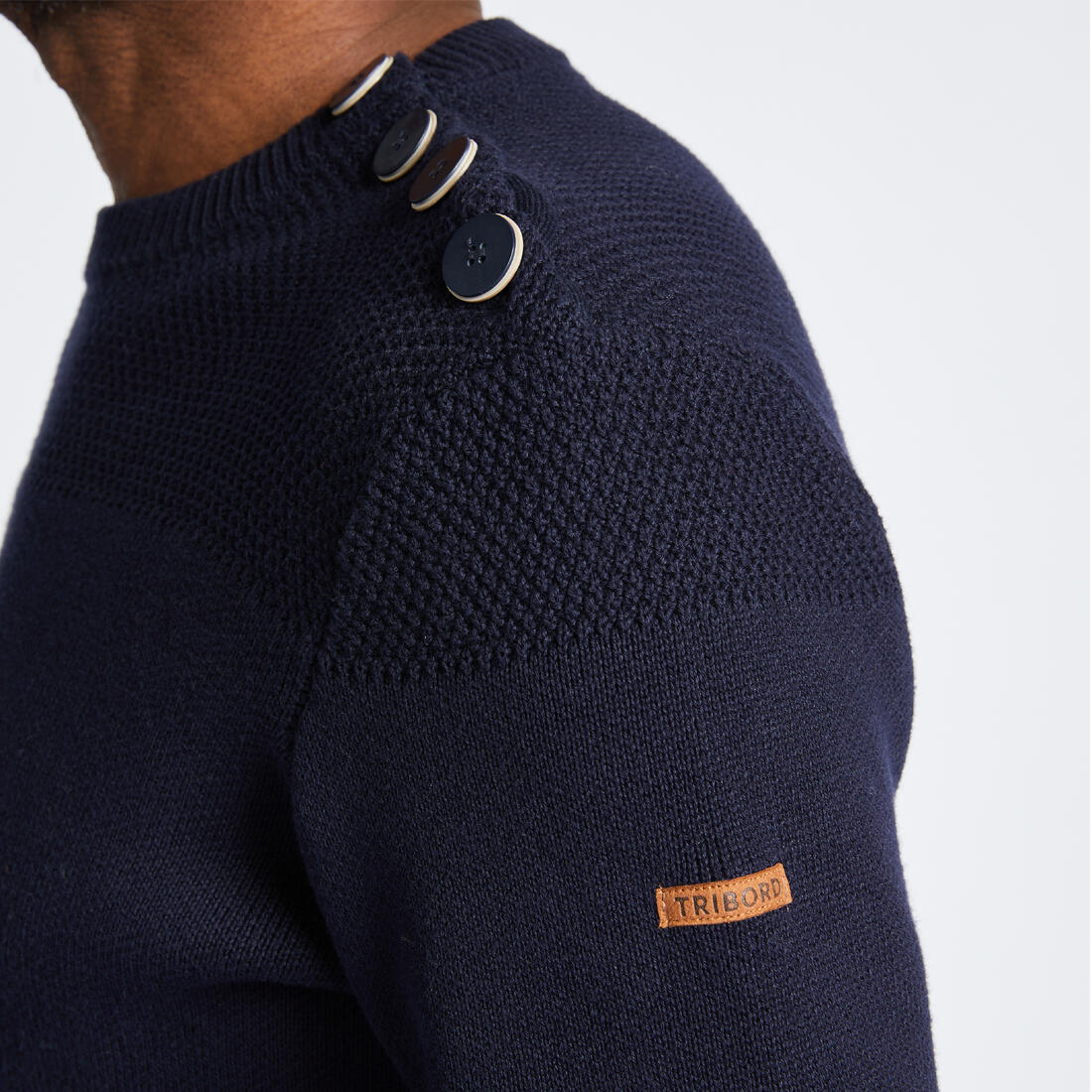 Suéter Marinero para Hombre - Beige con Rayas Azules - Image 14