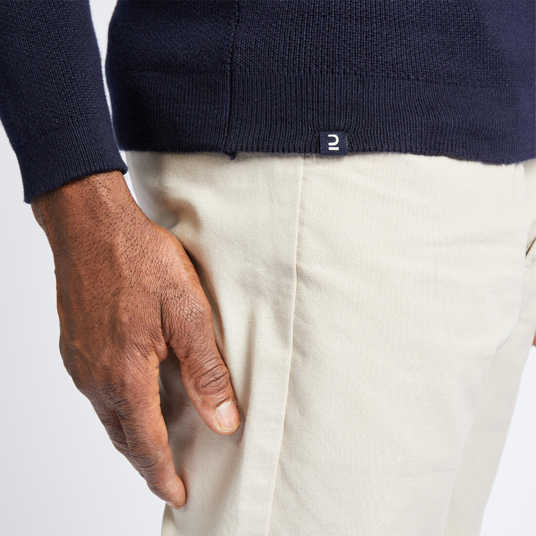 Suéter Marinero para Hombre - Beige con Rayas Azules - Image 15