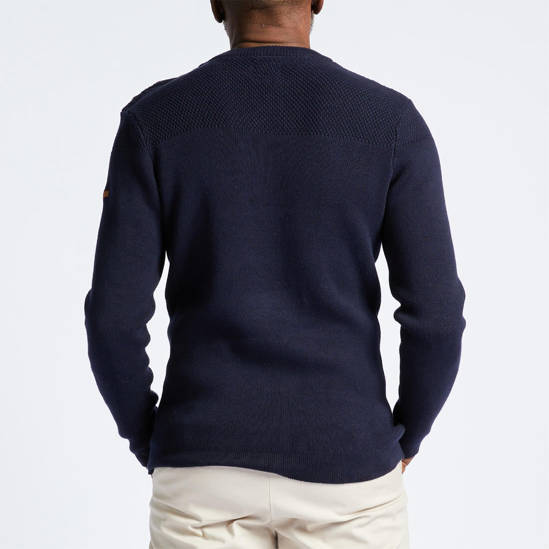 Suéter Marinero para Hombre - Beige con Rayas Azules - Image 6