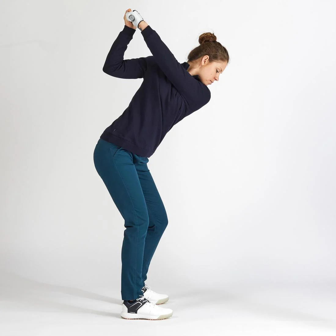 SUÉTER ROMPEVIENTOS DE GOLF PARA MUJER CLIMA CÁLIDO AZUL MARINO - Image 7