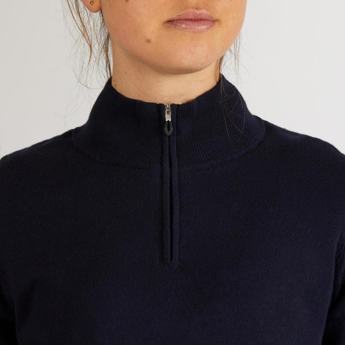 SUÉTER ROMPEVIENTOS DE GOLF PARA MUJER CLIMA CÁLIDO AZUL MARINO - Image 8