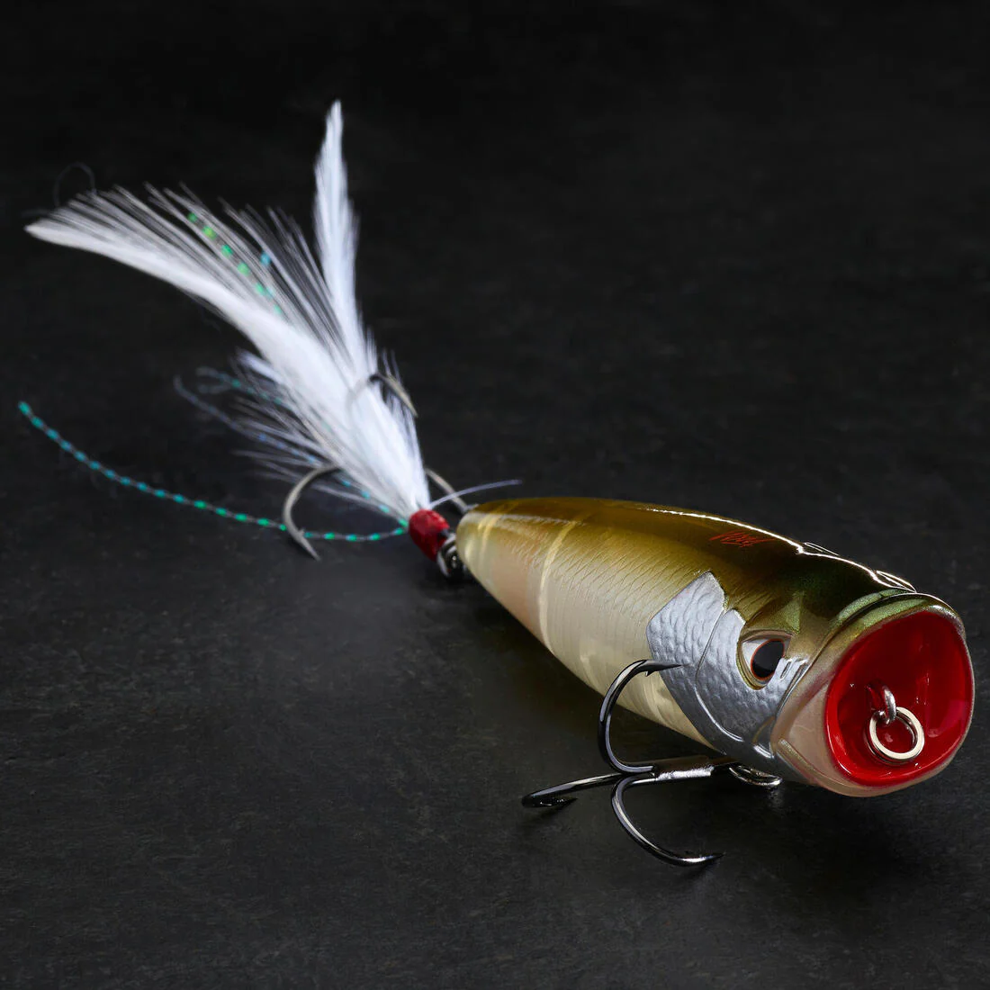 swimbait Pesca Señuelos Popper PPR 65 F Dorso Marrón - Image 2