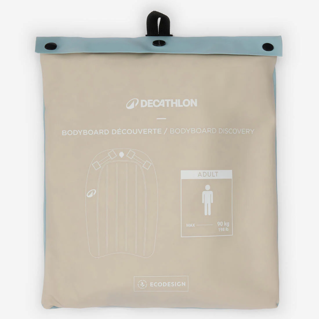 Tabla de bodyboard inflable gris con azul para niños - Image 7