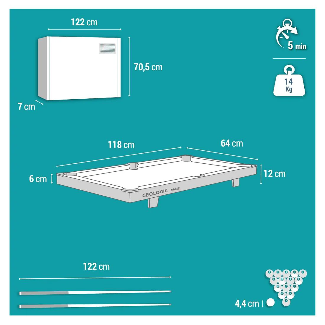 Tablero de billar BT 100 US - Image 8