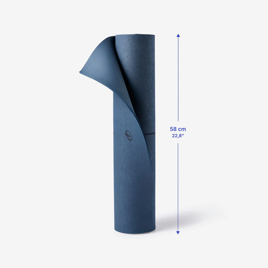 Tapete de yoga de iniciación azul oscuro de 180 cm x 50 cm x 5 mm - Image 6