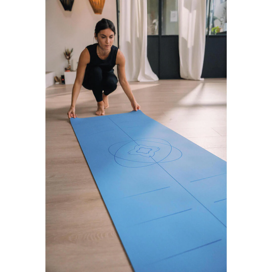 Tapete Yoga Grip+ Azul Claro 185 cm x 65 cm x 4 mm - Image 24