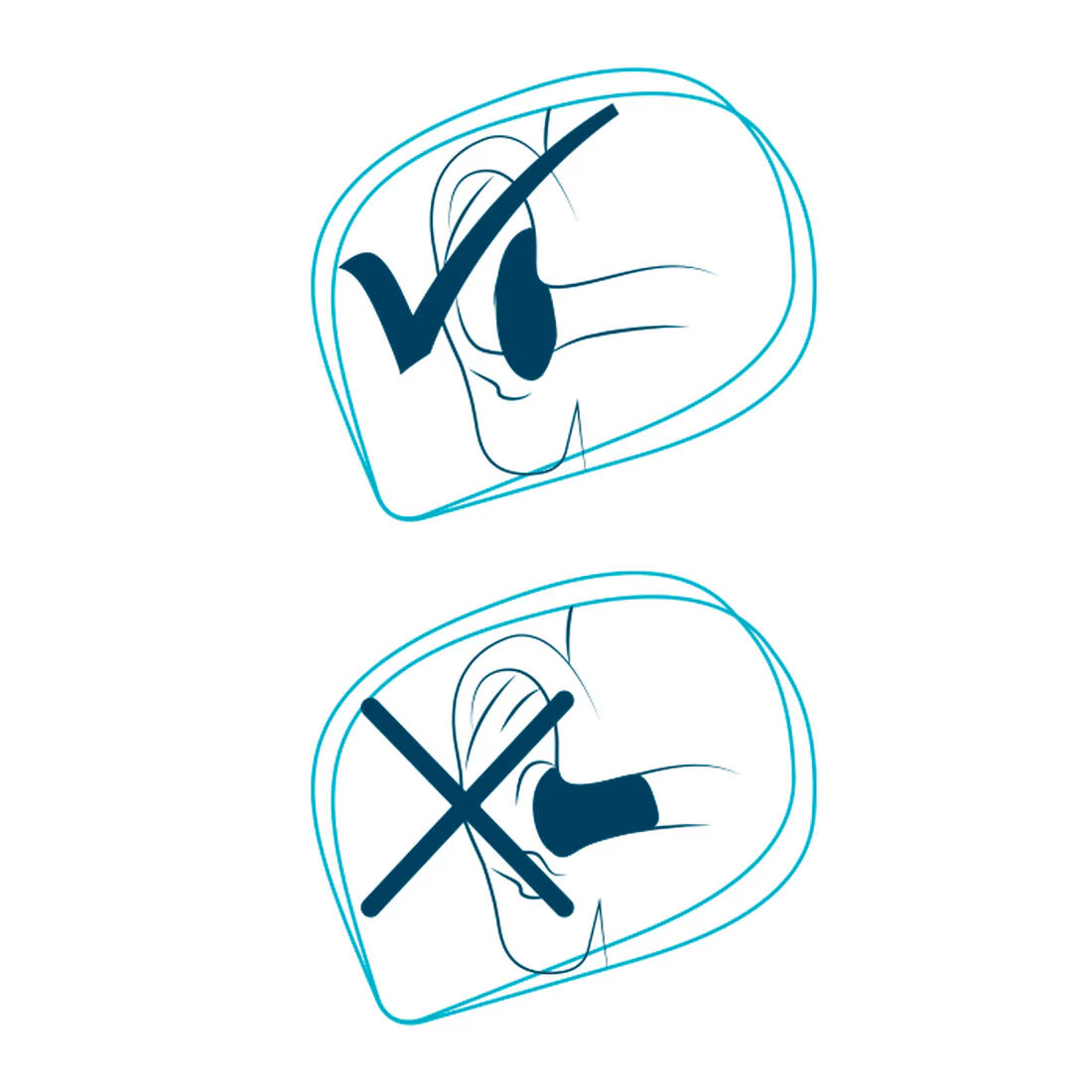 Tapones de natación para oídos blandos azul y rosa - Image 4