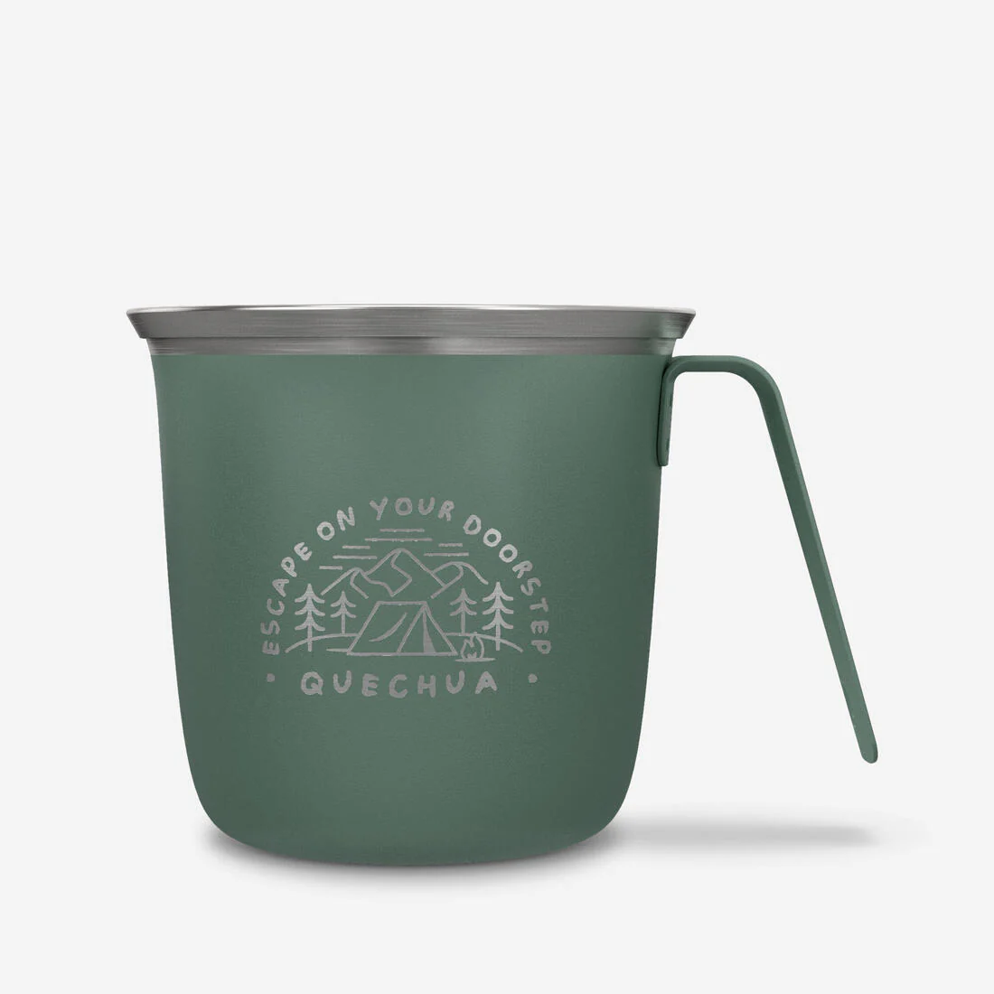 Taza de camping y senderismo de acero inoxidable de 0.3 L 500 - Image 3