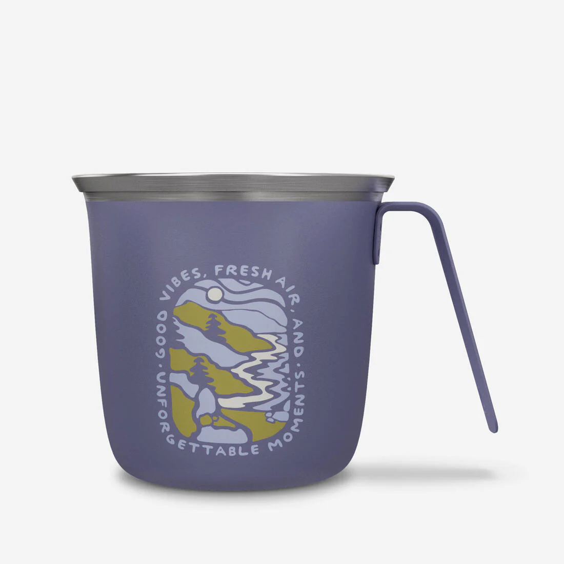 Taza de camping y senderismo de acero inoxidable de 0.3 L 500 - Image 4