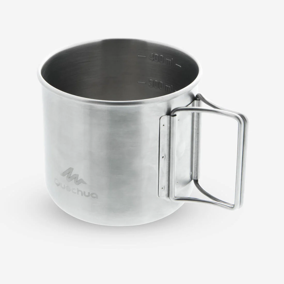 Taza de camping y senderismo de acero inoxidable de 0.4 L 500