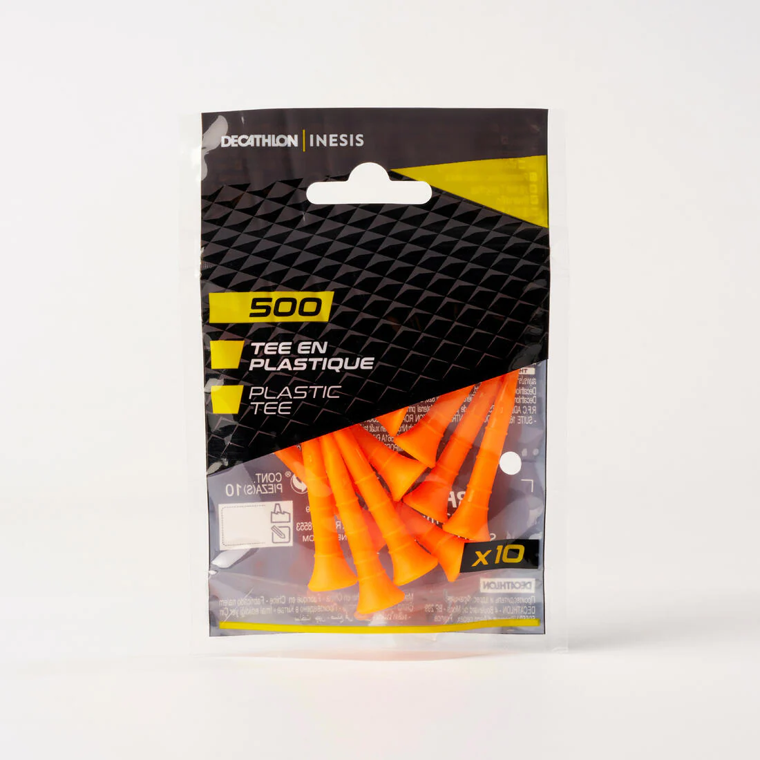 Tee de golf de plástico de 54 mm naranjas Inesis 500 (10) - Image 3