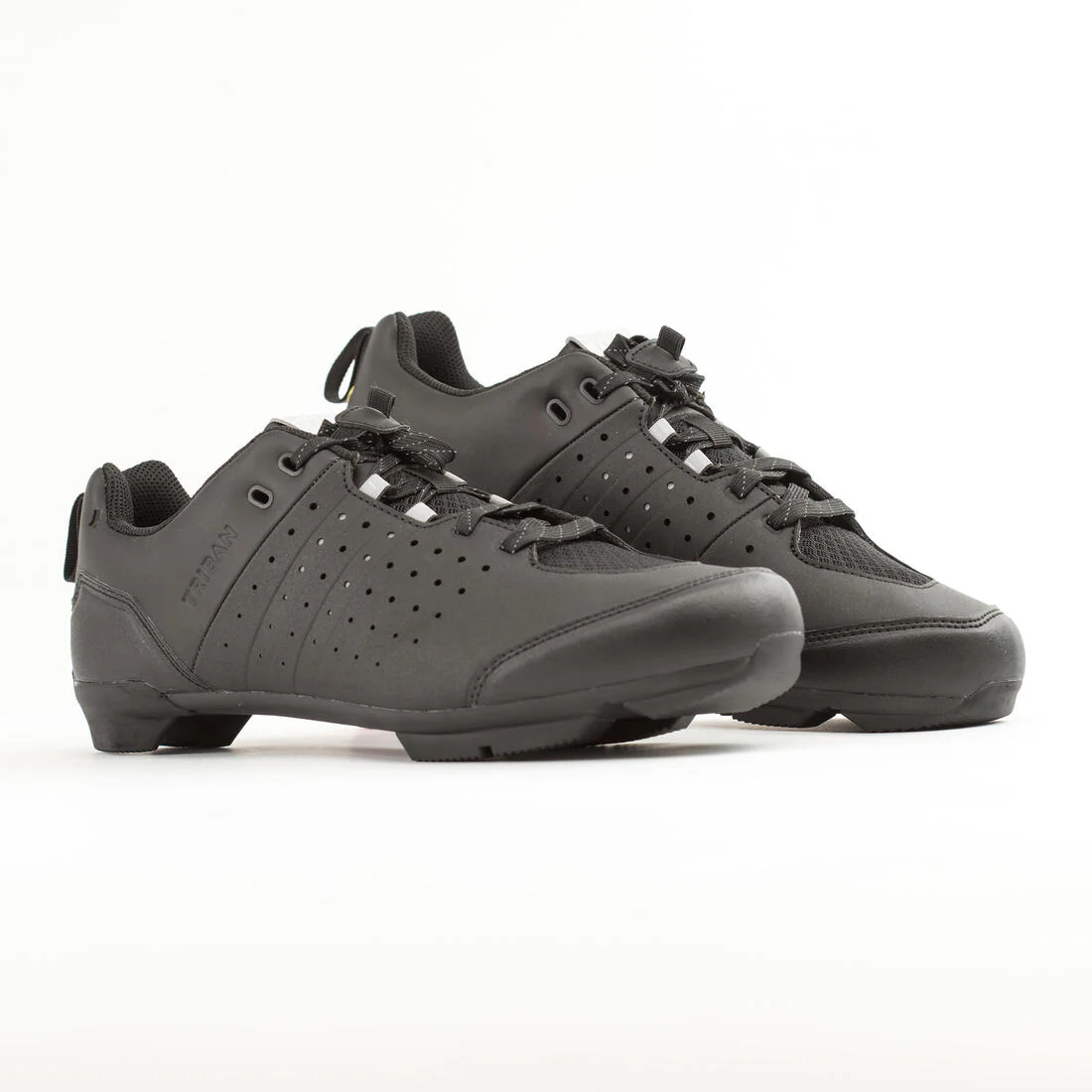 Tenis Ciclismo Gravel Carretera SPD GRVL 500 Negro Cordones - Image 4