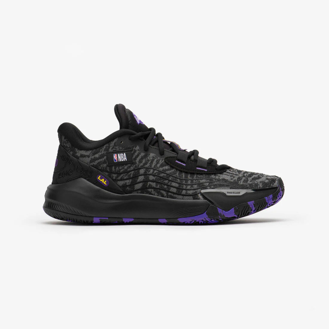Tenis de básquetbol negros unisex NBA Lakers Fast 900 Low-1